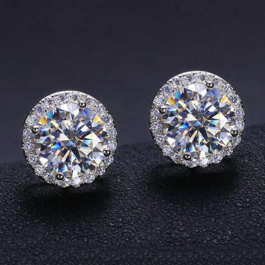 Halo stud earrings